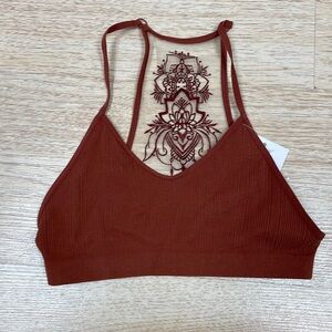 Burnt orange tattoo bralette